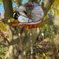 Fall Leaf Opossum Stained Glass Suncatcher