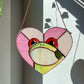 Lovely Frog Stained Glass Suncatcher