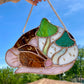 Mushroom Rat Stained Glass Suncatcher