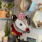 CRACKED Mini Valentines Opossum Stained Glass Ornament