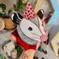 Heart Opossum Stained Glass Suncatcher