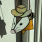 Golden Yellow Cowboy Opossum Suncatcher