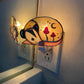 Mushroom Opossum Stained Glass Nightlight