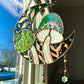 Emerald Green Mushmoon Stained Glass Suncatcher