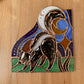 Wizard Skunk Stained Glass Corner Piece