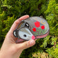 Sleepy Flower Opossum Mini Stained Glass Ornament