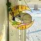 Sunkissed Opossum Moon Suncatcher