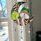 Emerald Green Mushmoon Stained Glass Suncatcher