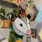 Mushroom Wizard Opossum Stained Glass Suncatcher