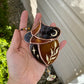 Golden Acorn Stained Glass Suncatcher- Yellow