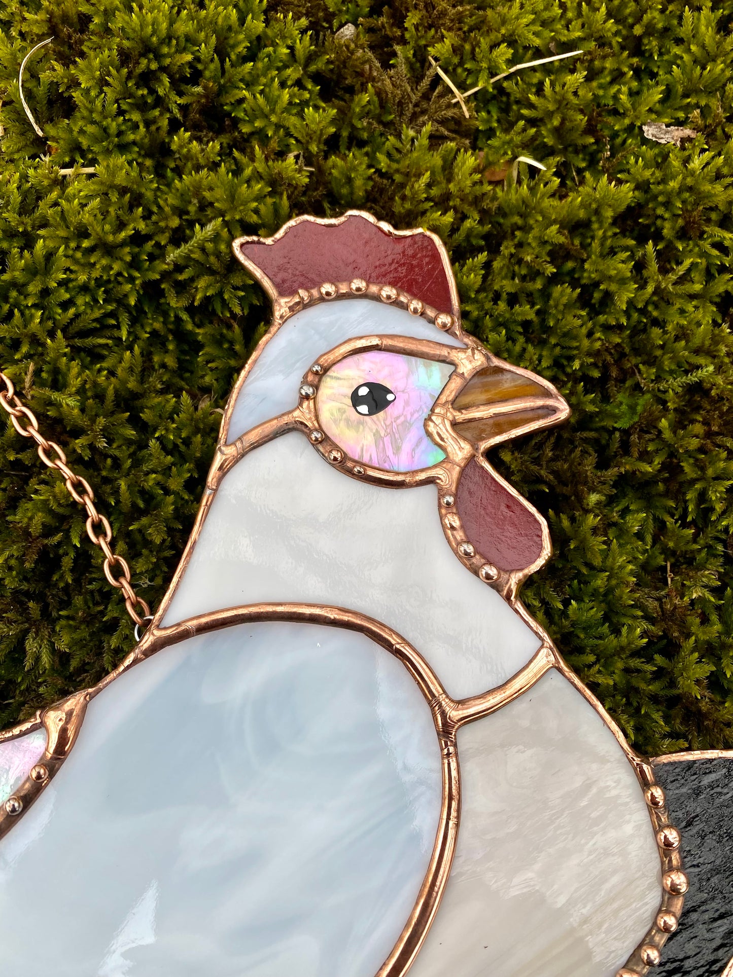 Chicken Stained Glass Suncatcher