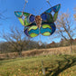 Celestial Luna Moth Stained Glass Suncatcher