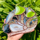 Whispy Mushroom Opossum Stained Glass Suncatcher