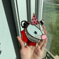 Valentine Mini Opossum Stained Glass Ornament