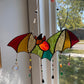 Fall Rainbow Wizard Bat Stained Glass Suncatcher