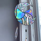 Full Iridescent Green Mushroom Moon Suncatcher