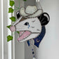 Stained Glass Space Cowboy Opossum