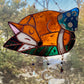 Sleeping Fox Stained Glass Suncatcher