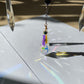 Full Iridescent Green Mushroom Moon Suncatcher