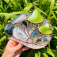 Whispy Mushroom Opossum Stained Glass Suncatcher