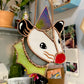 Mini Wizard Opossum Stained Glass Ornament
