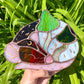 Mushroom Rat Stained Glass Suncatcher