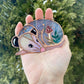 Mushroom Opossum Stained Glass Ornament