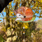 Smiley Leaf Fox Stained Glass Suncatcher