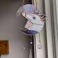 Amethyst Crescent Moon Opossum Suncatcher