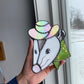 Green Cowboy Opossum Stained Glass Suncatcher