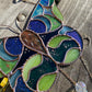 Celestial Luna Moth Stained Glass Suncatcher