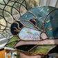Leaf Opossum Stained Glass Suncatcher