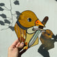 Feisty Finch Stained Glass Suncatcher