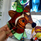 Wizard Raccoon Stained Glass Suncatcher