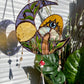 Mystical Mushroom Moon Suncatcher