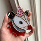 Mini Valentines Opossum Stained Glass Ornament