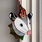 Mushroom Wizard Opossum Stained Glass Suncatcher