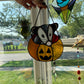 Mini Pumpkin Opossum Stained Glass Suncatcher