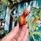 Fox with Mushroom Sweater Figurine
