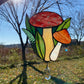 Mushroom Bundle Stained Glass Suncatcher