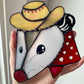 Heart Bandana Cowboy Opossum