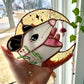 Sunkissed Yellow Moon Opossum Suncatcher