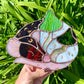 Mushroom Rat Stained Glass Suncatcher