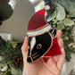 Santa Skunk Stained Glass Ornament