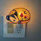 Mushroom Opossum Stained Glass Nightlight