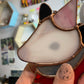 CRACKED Mini Valentines Opossum Stained Glass Ornament