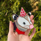 Valentine Mini Opossum Stained Glass Ornament