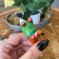 Fox with Mushroom Sweater Figurine