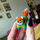 Fox with Mushroom Sweater Figurine