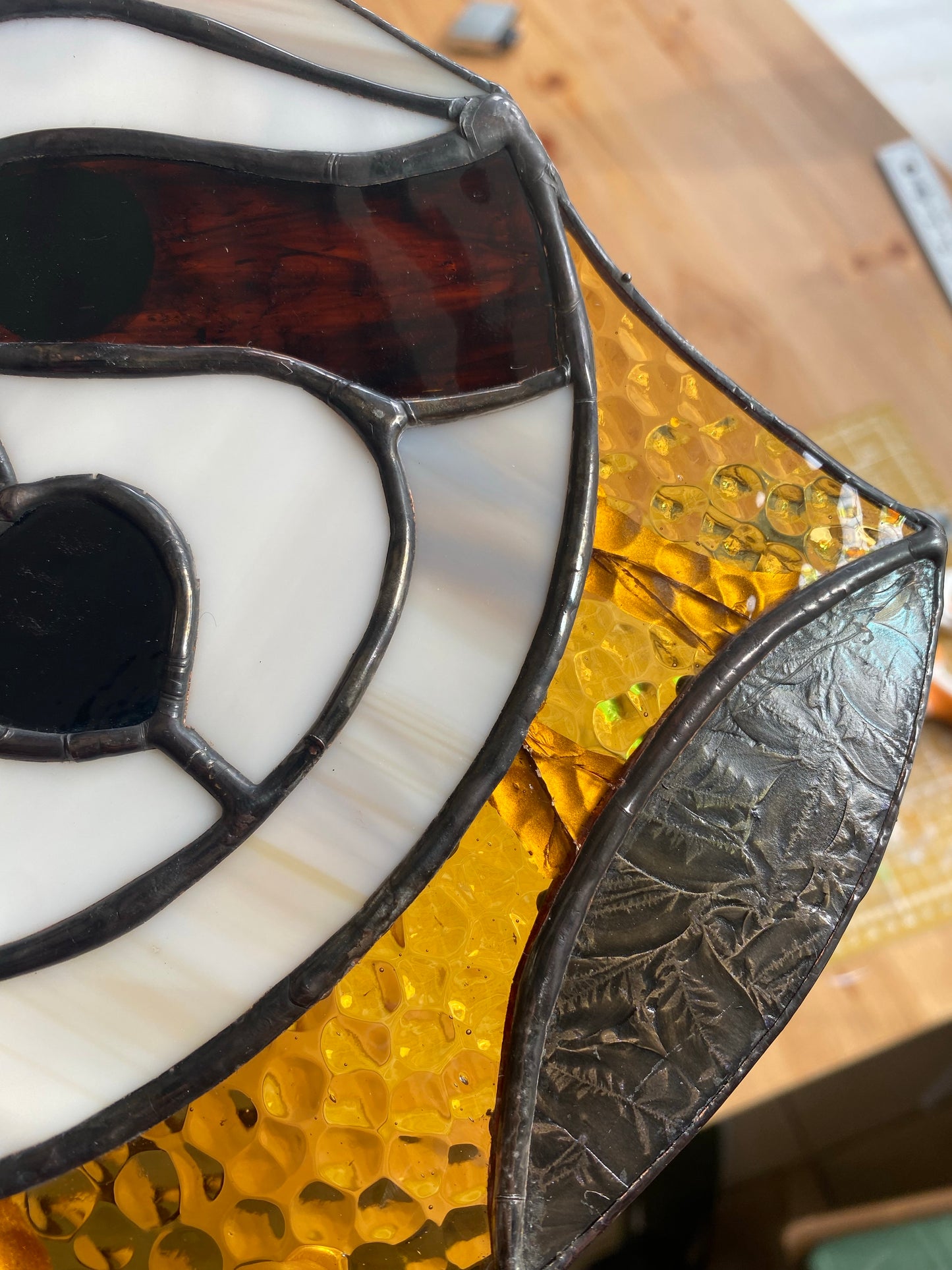 Wizard Raccoon Stained Glass Suncatcher